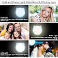 Miniatyrbillede 5 af 5: 2023 - Ring Light Selfie Clip, Mini Genopladelig 9-niveau Dæmpbar Lysstyrke med 32 Leds, 2 - 8 Timer (ShiKai)