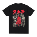 Miniatyrbillede 1 af 5: Japansk Anime Neo Tokyo Akira T-shirt Film Science Fiction Manga Shotaro Kaneda Kortærmede T-shirts til mænd 100 % bomuld T-shirt Q03176-Q05099 Black XS