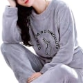 Miniatyrbild 2 av 3: Nya 2023 flanell Pyjamas Dam Set Höst Vinter Varm Tjock Coral Velvet Långärmad nattkläder Hem Pyjamas Nattkläder style 9 M