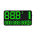 Miniatyrbillede 2 af 5: 5,5 tommer GPS-speedometer kilometertæller HUD digitalt display, med overhastighedsalarm til alle køretøjer, biler, lastbiler, cykler, motorcykler, hastighed, kørelængde 24