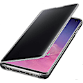 Miniatyrbillede 3 af 3: For Samsung Galaxy S10 Beskyttende Clear View Folio Cover Case - Sort