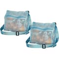 Strandleksaksnätväska för barn, snäckskalssamlare, strandleksaksväskor för snäckskal, strandleksaker (2-pack)