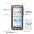 Miniatyrbild 1 av 5: 681 Uppladdningsbar Digital Multimeter Beröringsfri Spänningstestare Spänningsmätare LCD-Skärm Strömtest