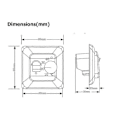 Miniatyrbilde 2 av 5: Manuell Elektrisk Gulvvarmetermostat med Sensor AC 220V 16A, Mekanisk Gulvvarmetermostat Regulator, 8.6*8.6*5cm