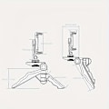 Miniatyrbild 1 av 3: Selfie Stick Telefonstativ Expanderbart Smartphone-stativ, 360-graders rotation