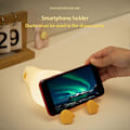 Miniatyrbillede 3 af 4: LED Squishy And Lampe, Sød Lysende And, Dæmpbar Silikone Natlampe til Børneværelset, Genopladelig Sengelampe med Touch
