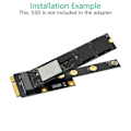 Pikkukuva 5 / 5: Mini PCI-E - M.2 M Key -sovitin Mini PCIExpress - NVME SSD -muunnin Korotuskortti Laajennuskortti varten