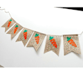 Pikkukuva 3 / 5: 2kpl Yksinkertainen Pääsiäisriippuva Banneri Juhlat Bunting Scene Layout Prop