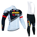 Pikkukuva 1 / 5: 2023 JUMBO Pitkähihainen Pyöräilypaita Set ruokalappu Housut Ropa Ciclismo Pyörävaatteet MTB Pyöräpaita Syksyn asu Miesten vaatteet Red 4XL