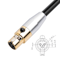 Miniatyrbillede 3 af 5: SA119GXK108BU 0,3 m 24K forgyldt Mini XLR til XLR han-kabel mikrofon lydadapterledning