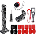 Miniatyrbilde 2 av 5: Passer for GoPro9/10 Mountain Dog Xiaoyi DJI Kamera Universal Motorsykkel Sykkel Hjelm Hakeholder 19 Deler ScrollsQY