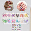Miniatyrbild 4 av 5: Nagelkonst Strass Set Glittriga Sommar DIY Nagelkonst, Fjärils Nageldekaler Fjärils Nagelkonst Berlocker för Hem Nagelkonst