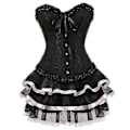 Pikkukuva 1 / 4: Tflycq Sexy Corsets Mekot naisille Plus Size -asu Overbust Burlesque korsetti ja minihame Set Tutu Corselet Pink M
