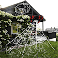 Miniatyrbild 2 av 3: Simulering Spindelnät Triangulering Halloween Utomhusdekoration Rekvisita Stora knepiga leksaker Temafest black 360CM