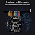 Miniatyrbilde 3 av 5: PCIe Lydkort PCI-E X1 CMI8738 Chip 32/64 Bit Lydkort Stereo 5.1 Kanal Stasjonær Innebygd Lydkort for PC