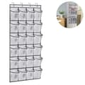 Over The Door Sko Organizer 24 Store Mesh Lommer, Hvid