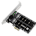 Miniatyrbillede 1 af 5: PH58 2 x M2 SATA til PCIE Adapterkort Dobbelt Disk Displaykort RAID Splitter Udvidelseskort PCIe X1 til NGFF M2 SATA SSD