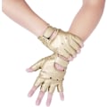 Miniatyrbild 2 av 5: Män Pu Läderhandskar Steampunk Gothic Half Finger Krok-loop vantar