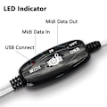 Pikkukuva 3 / 5: USB MIDI -kaapelisovitin, USB Type A uros - MIDI Din 5 -nastainen sisään/ulos -kaapeliliitäntä LED-merkkivalolla