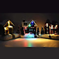 Miniatyrbillede 3 af 4: Juleindendørs Harpiks LED Lys Træhus Dekoration (c, Style) Bd