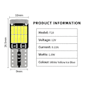 Miniatyrbilde 5 av 5: 10 stk. T10 W5W 194 168 501 LED Innvendig Lyspære Skiltlys Sidelys Gul
