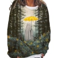 Miniatyrbillede 1 af 2: Ghost Sweatshirt Kvinder Halloween Pumpkin Shirts Funny Novelty Grafiske T-shirts Langærmede efterårsskjorter style 6 XXXL