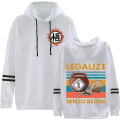 Miniatyrbild 1 av 2: Dragon Ball Perifera printed kläder Huvtröja Höst/vinter Randig hoodie för män och kvinnor White L