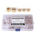 Miniatyrbilde 3 av 5: M3 M4 M5 Riflet Messing Innsettingsmutter Sett 300 stk Anti-korrosjon Varmesmeltemuttere Anti-rust
