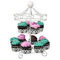 Miniatyrbilde 3 av 5: 2-lags Karusell Cupcake Stativ Holder Display Bryllupskake Cup Display Stativ 12 stk