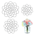 Miniatyrbilde 2 av 5: 3-pakning Blomsterfrosk Rustfritt Stål Tråd Blomsterarrangeringsverktøy Blomsterlokk Arrangør Gjenbrukbar Floral G