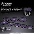 Miniatyrbilde 4 av 5: Andoer 55mm UV+CPL+FLD+ND(ND2 ND4 ND8) Fotografi Filter Kit Sett Ultrafiolett Sirkulært Polariserende Fl