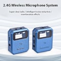 Miniatyrbillede 3 af 4: 2.4G Trådløst Mikrofonsystem Lavalier Mikrofon Sender Modtager Indbygget Støjreduktion Ch