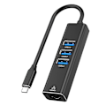 Pikkukuva 1 / 5: UUSI Ajuriton Type-C - 3.0HUB Gigabit Verkkokeskitin