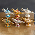 Miniatyrbilde 2 av 5: Metall Genie Lampe Lys Ønskekanne Retro Møbler Artikler Lys Potte Dekor
