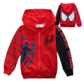 Miniatyrbillede 3 af 4: Superhelte Spider-Man hættejakke med lynlås, langærmet afslappet sportstop red 3-4 Years