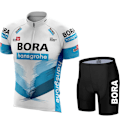 Pikkukuva 3 / 5: UCI BORA Pyöräilyjersey Set Miesten Bib Shortsit Polkupyörän Lyhythihaiset Pyöräilyvaatteet Pyöräilyvaatteet Pyöräily Maillot Ciclismo Hombre Mustat Setit MTB:lle Red Asian size - M