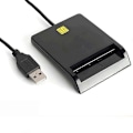 Miniatyrbild 5 av 5: USB Smart Card Reader Bankomat Skattedeklaration IC-kort ID-kort Smart Card Reader (Svart)