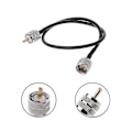 Pikkukuva 2 / 5: RF-koaksiaalikaapeli UHF-uros - UHF-uros liitin UHF PL259 uros - UHF uros PL259 RG58 pigtail-kaapeli 1m