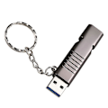 Pikkukuva 2 / 5: 32gb USB3.0 U-levy Pilli USB-muistitikku 2-in-1 Design Kannettava U-levy Sinkkiseosmateriaali Vankka ja kestävä Plug and Play Harmaa 32gb
