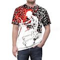 Pikkukuva 1 / 5: Black Cat Halloween Pumpkin Fun Unisex T-paita miehille, naisille SKULL PATTERN XL