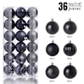 Miniatyrbilde 2 av 4: 36 stk/sett 3cm Juleball Juletrepynt Hjem Juleoppheng Nyttårsfest Dekorasjonsgave 2023 17 3cm 36pcs
