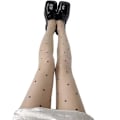 Miniatyrbillede 1 af 5: Dame Sømløse Tights Japansk Sød Sløjfe Printet Gennemsigtig Strømpebukser