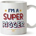 Miniatyrbillede 1 af 2: Rigger Krus Jeg er Super Sjov Gave til Kolleger Keramisk 11oz Krus