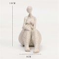 Miniatyrbilde 3 av 5: Abstrakt Resin Chubby Kvinne Statue Kunst Stue Kontor Skap Bordplate Inngangsdekorasjoner, Sittende