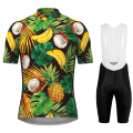 Miniatyrbillede 1 af 5: Mænd Hawaiian Tropical Flamingo Print Cykeltrøjesæt Kortærmede Cykeltøj MTB Ropa Ciclismo Bib Pant Cykeltøj 14 4XL