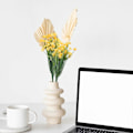 Miniatyrbillede 2 af 5: 8 stk. Kunstige Blomster Udendørs UV-resistente Planter, 8 Grene Falske Plastik Grønne Buske Planter