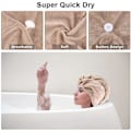 Miniatyrbilde 3 av 5: Hårhåndkle, Hårtørkehåndkle med Knapp, Mikrofiber Hårhåndkle, Hurtigtørkende Fortykket Hårhåndkle (2 STK)