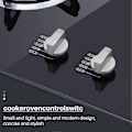 Miniatyrbild 2 av 5: Spisknoppar, Ugnsknoppar (4 st), 6 mm Universella Silverfärgade Gaskontrollknoppar Adaptrar Ugnsvred