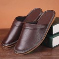 Miniatyrbilde 2 av 5: Rimelig skinntøfler herre hjemmesko vinter vanntette tøfler Unisex innendørs sko Rom gjestetøffel Mann flip flops Rose CN 41 42