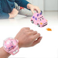 Pikkukuva 5 / 5: Kellokaukosäädin RC Auto USB Lataus Sarjakuva Söpö Mini RC Automalli Lelu Kellokaukosäätimellä Yli 3-Vuotiaille